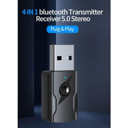M135 4-in-1 Bluetooth Adapter 5.0 USB Wireless Bluetooth Transmitter Receiver for for Windows 10/8/7