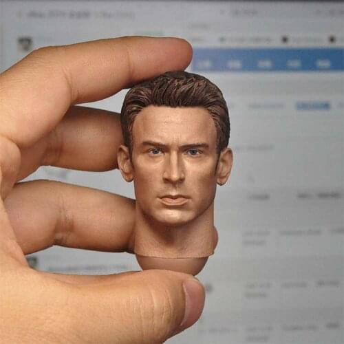1/6 Scale Captain Chris Evans Head Model for 12''Figure Body DIY Accessories
