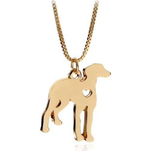 LOVE Great Dane Dog Casting Silver color or Gold color Pendant Fashion Necklace Jewelry