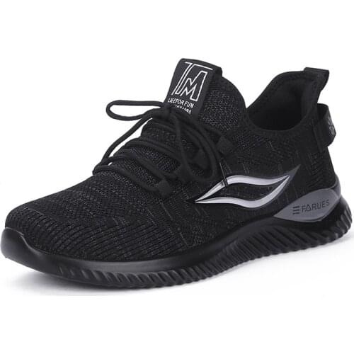 NEW Listing Mesh Men Shoes Breathable Mens Sneakers Trendy Lace-Up Lightweight Black Walking Man Tenis Shoe Zapatillas Hombre