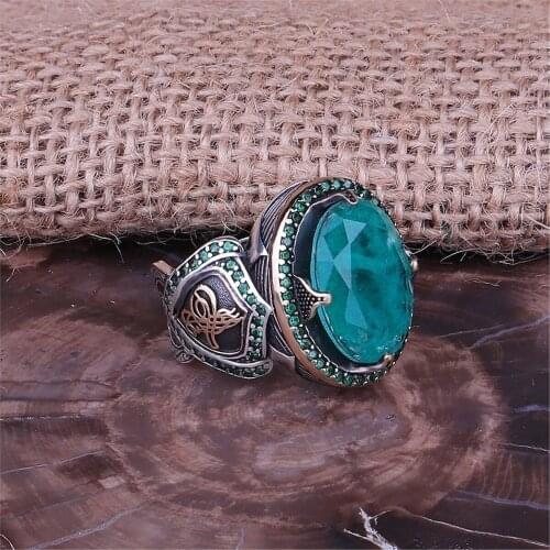 Ottoman Tuğralı Has 925 Sterling 925 K Silver Men 'S Ring