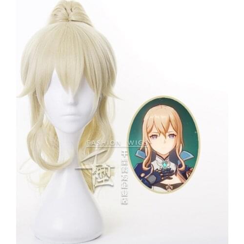 Jean Gunnhildr Wig for Cosplay Anime Genshin Impact Wig Golden Braid Wig Halloween Party Wig
