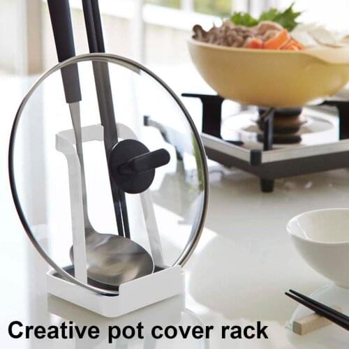 Soup Spoon Tray Lid Stand Holder Home Kitchen Ladle Holder Storage Spatula Organizer Kitchen Utensils Rack Pot Cover Shelf