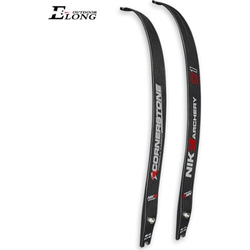 NIKA ARCHERY C1 Limbs Recurve Bow Integrated compressed Limb Cornerstone Series 20% Carbon Fiber Content Limb Shooting 16-44 lbs