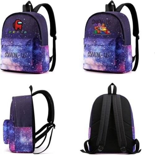 Among of Us School Student Backpack Large Capacity Men Backpack School Bag Teenage Light Travel Backpack for Birthday Gift