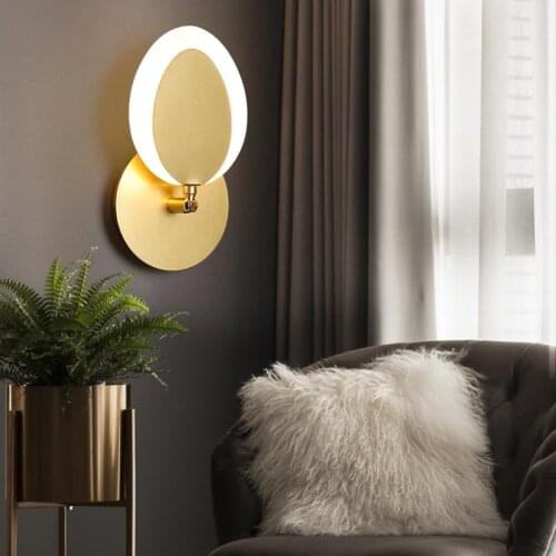 Modern Minimalist LED Wall Lamps for Living Room Bedroom Bedside Luster Porch European Indoor Lighting Aisle decoration Lamps