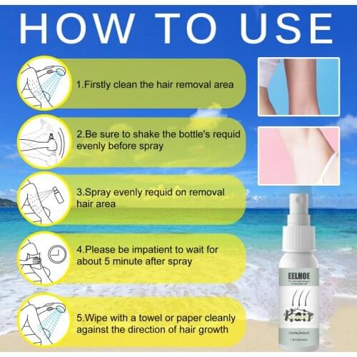 Hair Removal Spray For Men And Women Under Armpit Chest Hair And Mild Hair Removal 30ml Hair Removal Sponge TSLM1