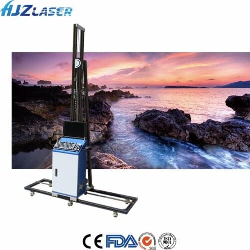 UV INK Vertical Wall Machine with Wheels 3D 5D Background Wall Painting Digital Varnish Inkjet Printer