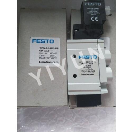 VUVY-F-L-M52-AH-G14-3AC1 545423 VUVY-F-L-M52-AH-G14-5C1 545424 VUVY-F-L-B52-H-G18-1C1 545317 FESTO Solenoid valve