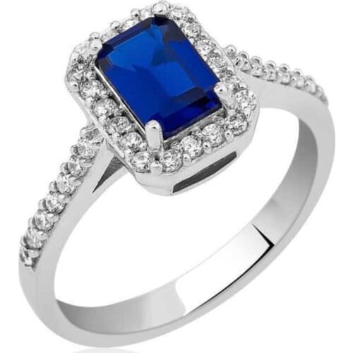 Women with Silver Square Ring