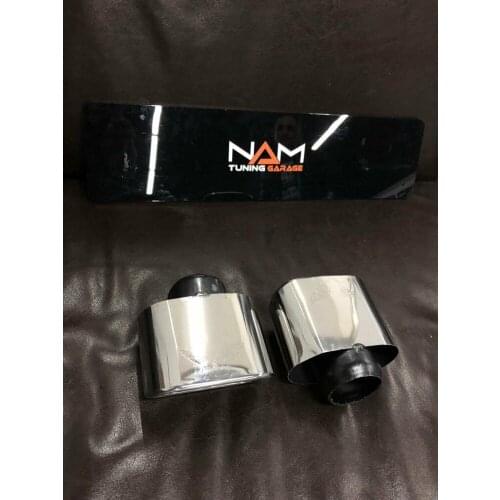1pair For Clio RS Style Universal Exhaust Tip Exhaust System End Pipe Stainless Steel Car Exhaust Pipe For All Cars High Quality