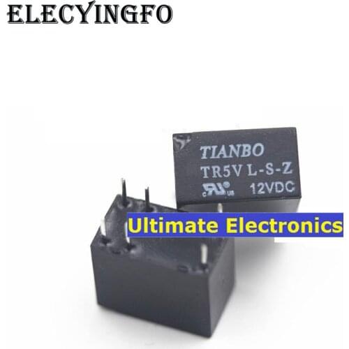 10pcs TR5VL-S-Z-12VDC opens and closes 2A 6 feet Relays