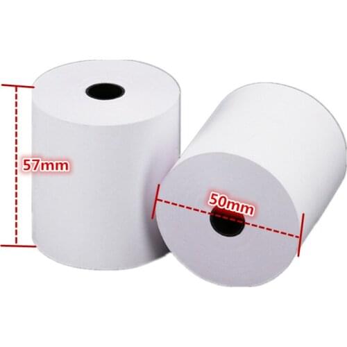 32 volumes Cash register paper 57mmx50mm thermal printing paper small ticketpaper roll paper 58mm printer dedicated