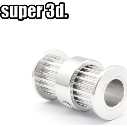 3D printer GT2 double head Timing Pulley 20 teeth Gear for 6mm width belt Reprap CNC 3D printer parts Ultimaker