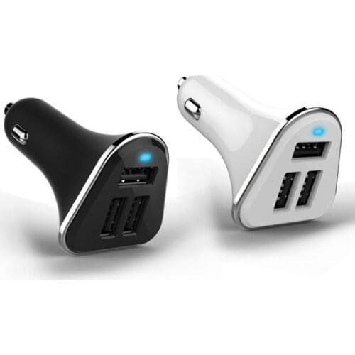 50pcs 5V 5.2A 3USB Port car charger triple usb phone car charger for Cellphones Tablets High speed cell phone charger