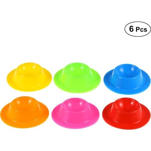 6pcs Egg Cups Food Grade Silicone Dishwasher Safe Egg Stand Holder Kitchen Supplies (Red/Pink/Orange/Yellow/Blue/Green)