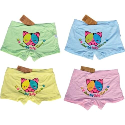 8Pcs/Lot Kids Boxer Underwear Baby Girl Panties Underwear Kids Cotton Short Pants Nurseries Childrens Briefs Mixed Color
