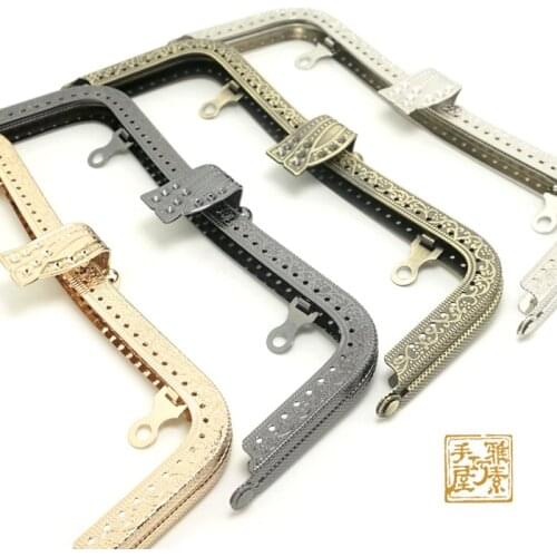 Free shipping large bag 20cm Classic Vintage metal bronze for make a purse/bag With Sewing Holes Made in china