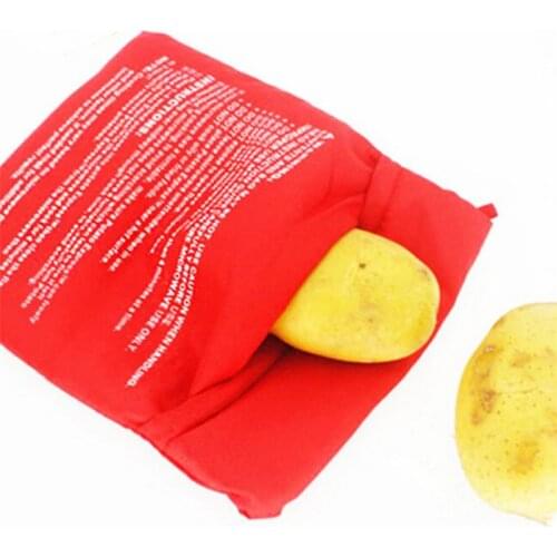 Free shipping Microwave Baking Potatoes Bag Easy To Cook Steam Pocket Quick Fast Baked Potatoes Rice Pocket Washable Cooker Bag
