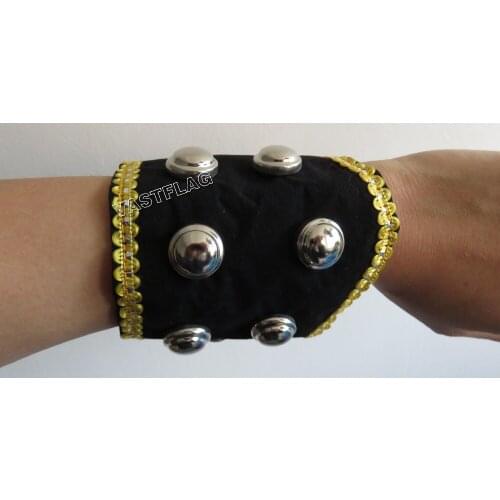 Martial arts tai chi kung fu performance Black nail wristbands rivets WRISTGUARD ARM BAND high quality