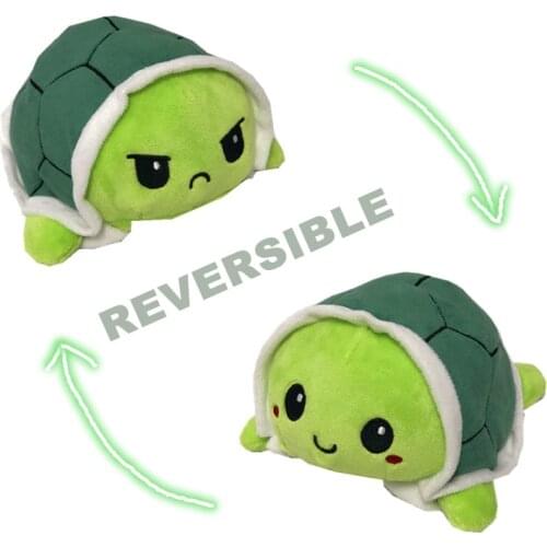 New Reversable Octopus Keychain Plush Cartoon Animal Fruit Doll Double Sided Key Chain Car Bag Key Ring Gift for Kid Children