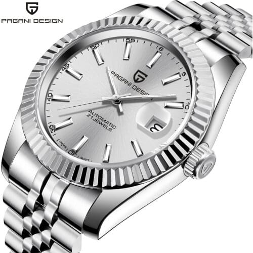 Pagani Design 2021 New Top Luxury Men Automatic Mechanical Watch Sapphire Stainless Steel Waterproof Calendar Clock Reloj Hombre