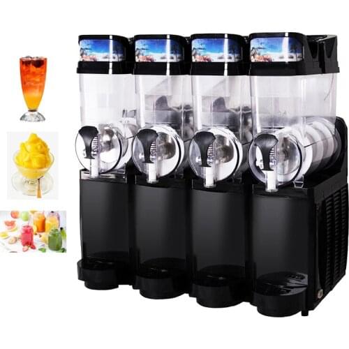 Four Tank Automatic Snow Mud Machine Snow Melting Machine Ice Slush Sand Ice Tea Juice Making Machine