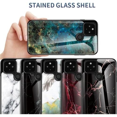 For Google Pixel 4A 5G 4 XL Case Tempered Glass With Soft TPU Frame Shockproof Back Cover For Google Pixel 5 5XL Phone Case Capa