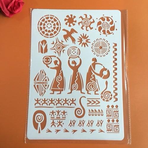 Egyptian hieroglyph A4 29*21cm DIY Stencils Wall Painting Scrapbook Coloring Embossing Album Decorative Paper Card Template