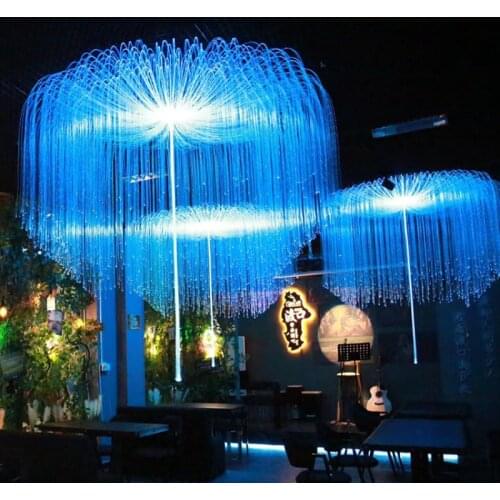 Zq Optical Fiber Lamp Starry Restaurant Wedding KTV Corridor Quiet Bar Bar Ambience Light Chandelier Fiber Lamp Customization