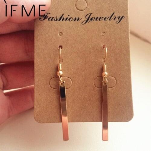 Top Sale Alloy Gold Color Number Simple Fashion Statement Earring 1 Shaped Pendant Earrings Hot Jewelry Wholesale For Women 2017