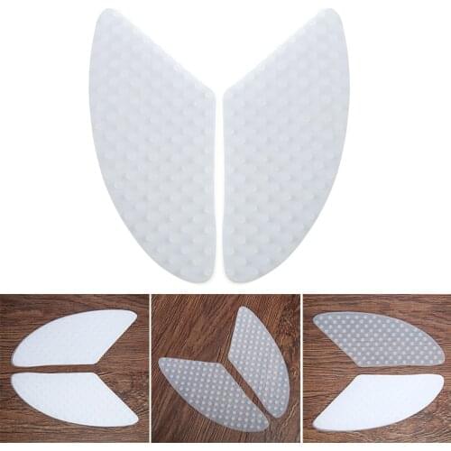 Mayitr 1pair Clear Tank Side Knee Grip Traction Pad Protector Sticker For Kawasaki Honda Triumph Yamaha
