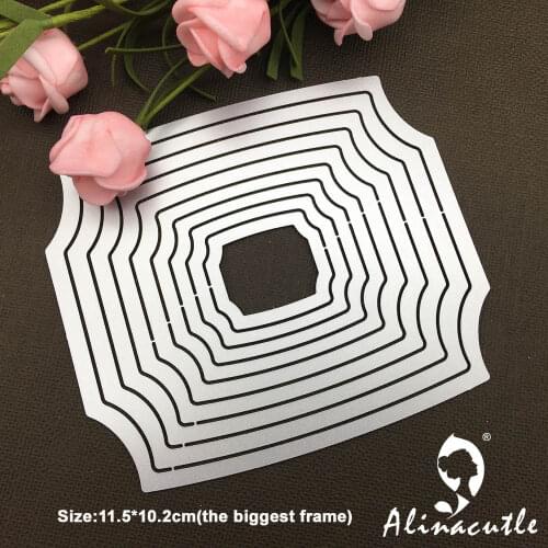 METAL CUTTING DIES Alinacraft 9pc nesting frame Scrapbooking papercraft card album punch stencil art cutter die cut