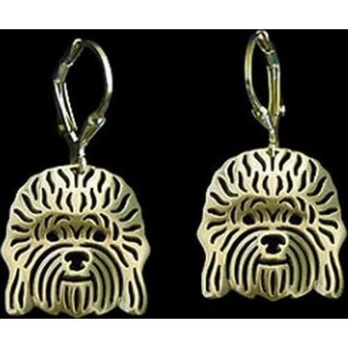 Fashion Lady Alloy Pet Dog Earrings Women Dandie Dinmont Terrier Earrings