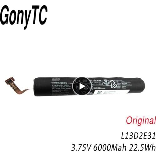 GONYTC L13D2E31 original Tablet Battery for Lenovo Yoga Tablet 8 B6000 B6000-H B6000-F 60044 60043 L13C2E31 3.75V 6000mAh