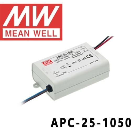 Original Mean Well APC-25-1050 meanwell 1050mA Constant current 25W Single Output LED Switching Power Supply