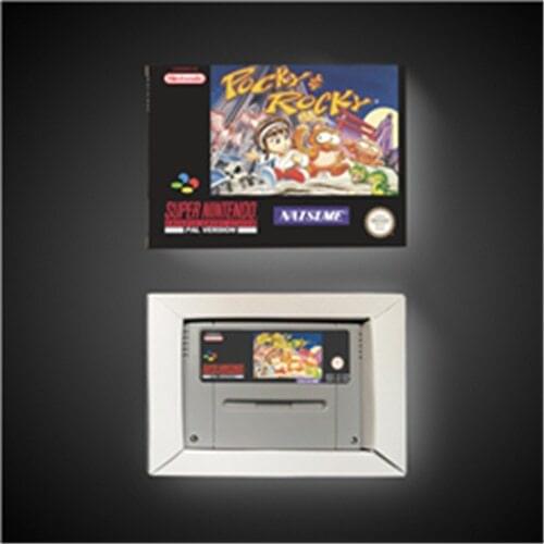 Pocky & Rocky - EUR Version Action Game Card with Retail Box