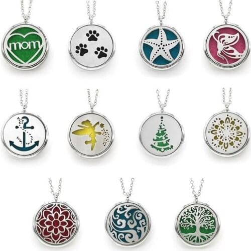 TOUCHEART Charm Tree Of Life Aroma Box Necklace&Pendants For Women Aromatherapy Essential Oil Diffuser Box Necklace SNE190098