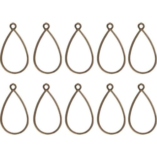 10Pcs Geometric Hollow Square Pressed Flower Frame Pendant Resin Jewelry Making AXYD