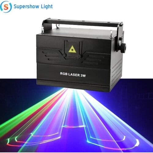 Factory output 3W Full Color Animation Laser Light DMX512 Disco Laser Effect Projector Professional DJ Party Wedding Club Patter