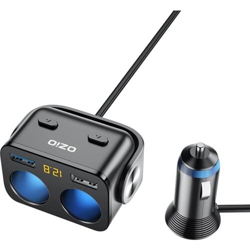 Car Cigarette Lighter Socket Splitter QC 3.0 Quick Charger 12V Auto Cigarette Lighter Sockets Dual USB Charge Power Adapter Plug