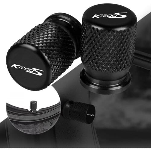 With "K1200S" Logo Motorcycle Accessories Wheel Tire Valve caps CNC Aluminum Airtight Covers For BMW K1200S K1200 S K 1200 S