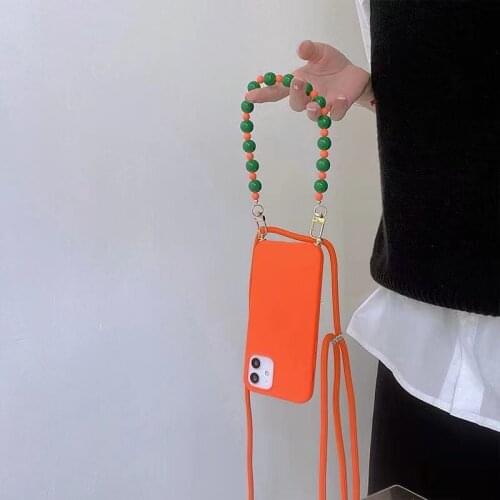 Crossbody Lanyard Silicone Necklace Holder Cord Strap Rope Phone Case for iPhone 11 pro X XS max Xr 6 6s 7 8 PLUS Cover funda