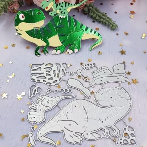 Dinosaurs Carbon Steel Scrapbooking Embossing Stencil, DIY Printing Steel Mould for Album Paper Card Making