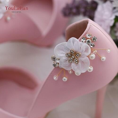YouLaPan X05 Wedding Shoe Buckle Clothing Shoes Accessories Bridal High Heels Clips Shoe Buckle Shoe Flower Removable Clip