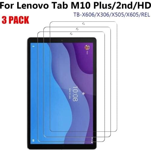 3piece Tempered Glass Protector for Lenovo tab M10 Screen Protector TB-X605F X605L X505F Protective Film for lenovo Tab M10 x306