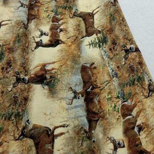 100% Plain Cotton Vivid Brown Elk Deer Fabric Patchwork Dress Cloth Ornament Home Dcecor