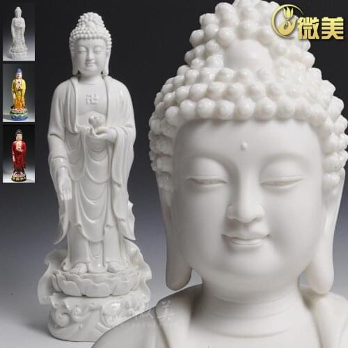 16 to 20 inches thick and elegant as Amitabha painted statues put Ephraim Shakya Muni Buddha Temple ceramics
