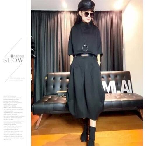 2021 Spring Autumn New Womens Suits Korean Fashion Mid-length Suits Skirt Loose Thin T-shirt Bud Skirt Plus Size Two Piece Sets