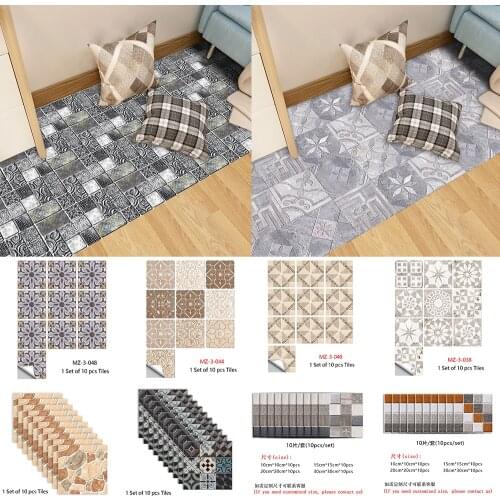 22 Style Frosted Tile Floor Wall Stickers House Decoration Bathroom Kitchen Wall Decals Self Adhesive Non-slip Vinyl Wallpaper